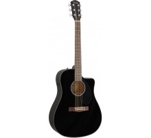 Fender CC-60SCE BLK электроакустическая гитара, цвет черный