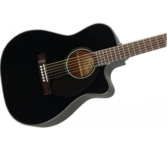 Fender CC-60SCE BLK электроакустическая гитара, цвет черный