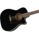 Fender CC-60SCE BLK электроакустическая гитара, цвет черный