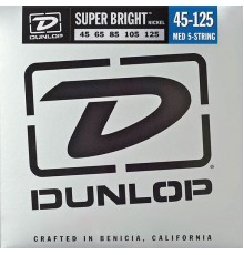 Dunlop DBSBN45125 Super Bright Комплект струн для 5-струнной бас-гитары, никелир., Medium, 45-125