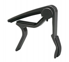 Dunlop 83CS Trigger Каподастр для акустической гитары, матовый хром, для неплоского грифа