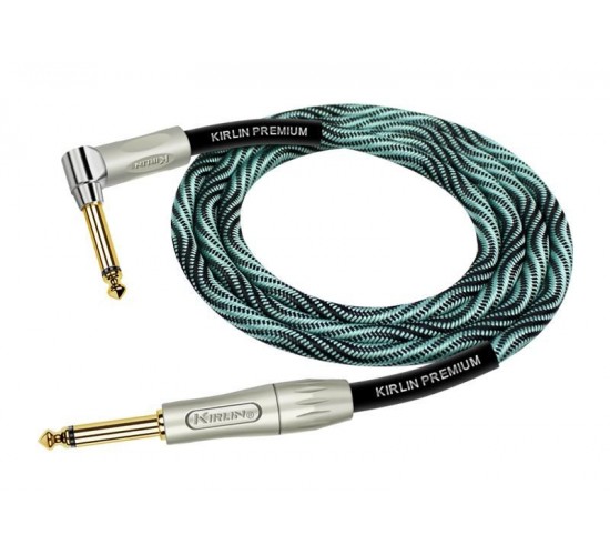 Kirlin IWB-202PFGL 3M WBT кабель инструментальный, прям/угл, 3м, цвет Wave Teal