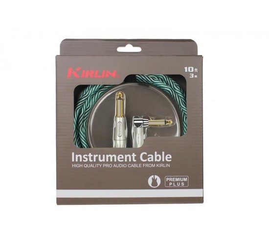 Kirlin IWB-202PFGL 3M WBT кабель инструментальный, прям/угл, 3м, цвет Wave Teal