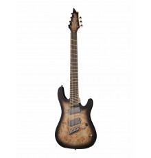Cort KX507MS SDB электрогитара 7-струнная, мультимензурная, коричневый санберст