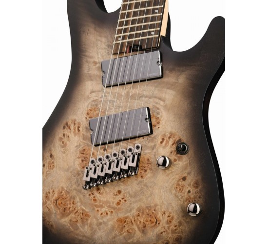 Cort KX507MS SDB электрогитара 7-струнная, мультимензурная, коричневый санберст