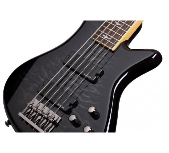 Schecter Stiletto Extreme-5 STBLK бас-гитара, 5-ти струнная, цвет прозрачный черный