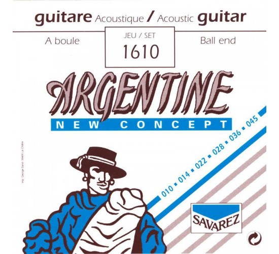 Savarez 1610 Argentine Ball End 10-45 струны для акустической гитары