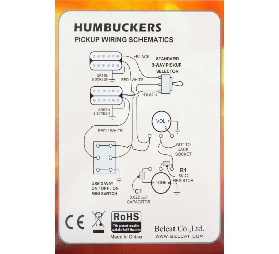 Belcat BH-27Neck-BK Звукосниматель магнитный, хамбакер, нековый, черный