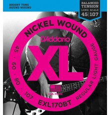 D'Addario EXL170BT Nickel Wound Комплект струн для бас-гитары, Regular Light, .45-107