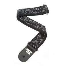 Planet Waves 50JS05 Joe Satriani Ремень для гитары, рисунок «Silver Sketches»