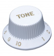 Ручка потенциометра Strat Style, TONE, белая, дюймовый размер