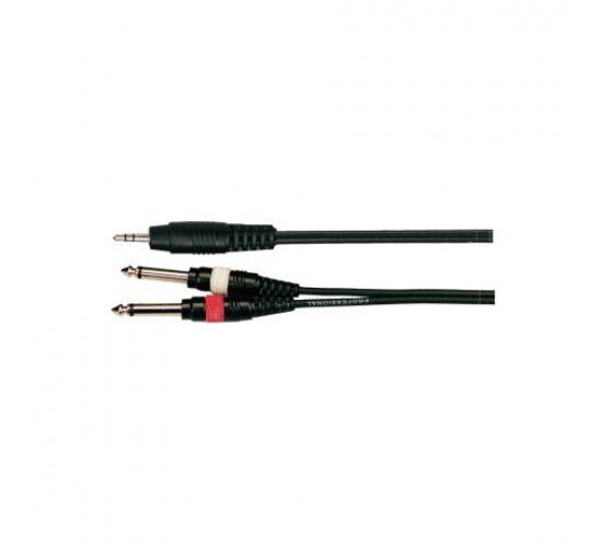 Soundking BB317-3M Кабель акустический 3.5мм стерео - 2х6.3мм моно, 3м
