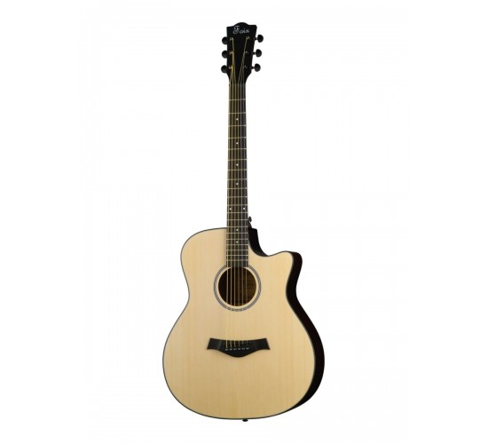 Foix ZA-83CM-NA акустическая гитара, с вырезом, цвет натуральный