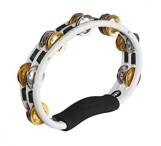 Meinl TMT1M-WH Recording Combo Тамбурин, 2 ряда бубенцов, пластик, белый