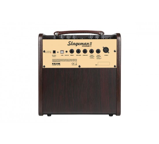 Nux AC-80 Stageman II Комбоусилитель для акустической гитары, 80Вт, аккумуляторный, Cherub
