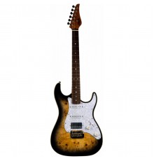 JET JS-450Q TBR электрогитара, Stratocaster, корпус липа/ тигровый клен, 22 лада, HSS