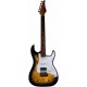 JET JS-450Q TBR электрогитара, Stratocaster, корпус липа/ тигровый клен, 22 лада, HSS