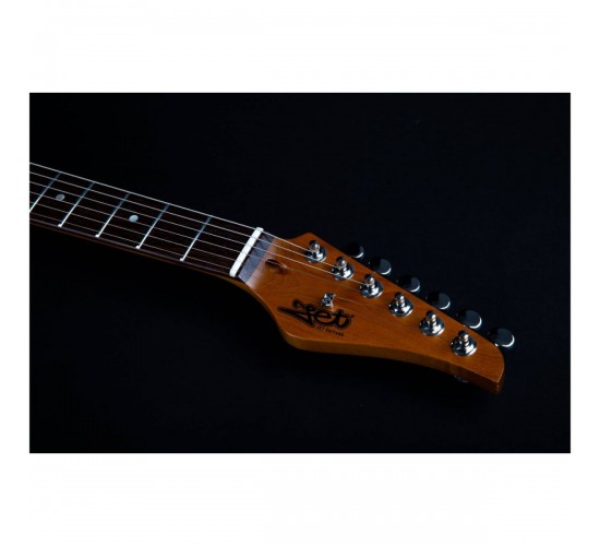 JET JS-450Q TBR электрогитара, Stratocaster, корпус липа/ тигровый клен, 22 лада, HSS