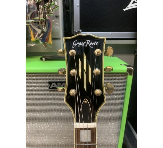 Grass Roots G-LP-60C Les Paul Custom электрогитара, цвет черный, Корея USED