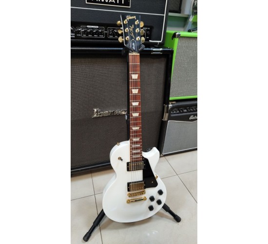 Gibson Les Paul Studio Alpine White электрогитара, цвет белый, США 2017 USED