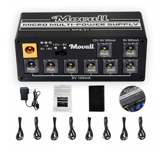 Movall Micro Multi-Power Supply MPS-01 блок питания для гитарных эффектов на 8 выходов