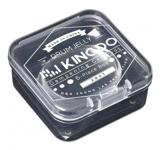 KingDo DRUM GEL Комплект из 6 прозрачных, гелевых демпферов для приглушения обертонов барабанов и та