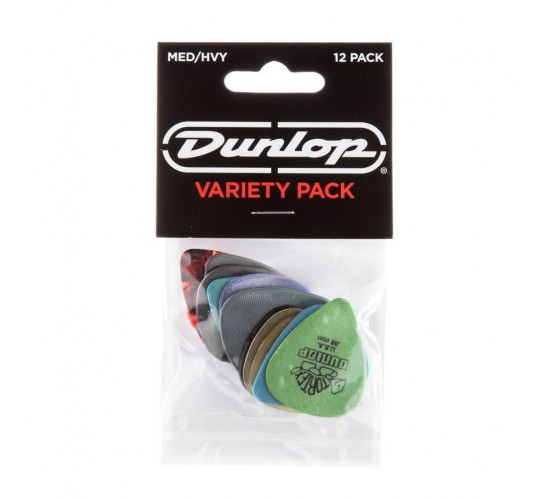 Dunlop PVP102 Набор медиаторов Guitar MED/HVY Pick Variety Pack 12шт, средние/толстые