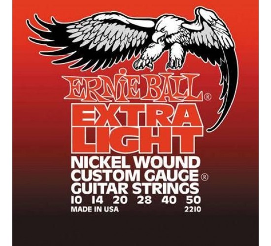 Ernie Ball 2210 струны для эл.гитары Nickel Wound Extra Light (10-14-20w-28-40-50)