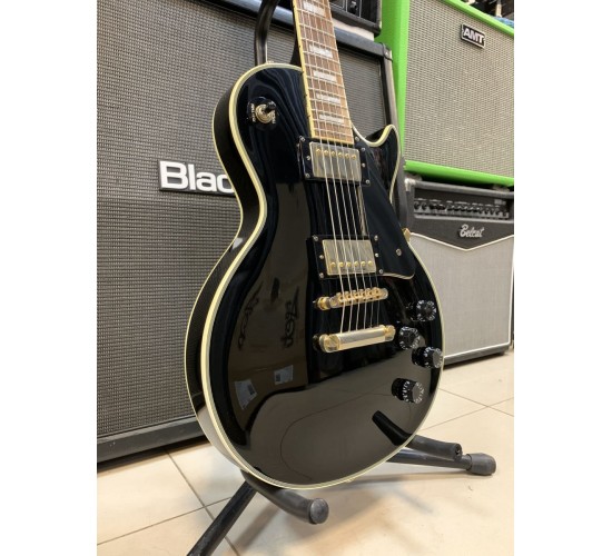Grass Roots G-LP-60C Les Paul Custom электрогитара, цвет черный, Корея USED