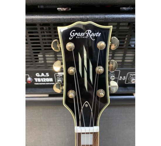 Grass Roots G-LP-60C Les Paul Custom электрогитара, цвет черный, Корея USED