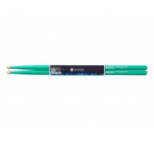 HUN 10104016 Colored Series Bluefire 7A GREEN Барабанные палочки, орех гикори, зеленые