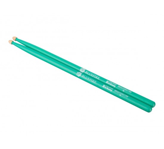 HUN 10104016 Colored Series Bluefire 7A GREEN Барабанные палочки, орех гикори, зеленые