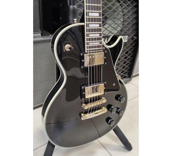 Grass Roots G-LP-60C Les Paul Custom электрогитара, цвет черный, Корея USED