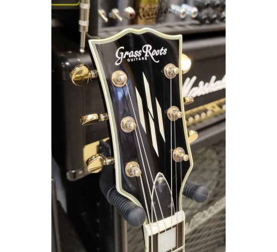 Grass Roots G-LP-60C Les Paul Custom электрогитара, цвет черный, Корея USED