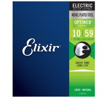Elixir 19074 Optiweb Комплект струн для 7-струнной электрогитары, никел. сталь, Light/Heavy 10-59