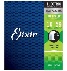 Elixir 19074 Optiweb Комплект струн для 7-струнной электрогитары, никел. сталь, Light/Heavy 10-59