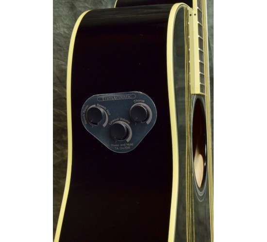 Yamaha FG-TA BL трансакустическая гитара, цвет черный