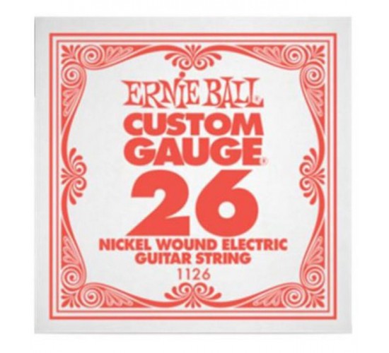 Ernie Ball 1126 струна для электро и акустических гитар. Никель, в оплётке, калибр .026