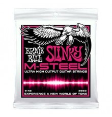 Ernie Ball 2923 струны для эл.гитары M-STEEL Super Slinky (9-11-16-24w-32-42)