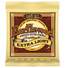 Ernie Ball 2006 струны для акуст.гитары Earthwood 80/20 Bronze Extra Light (10-14-20w-28-40-50)
