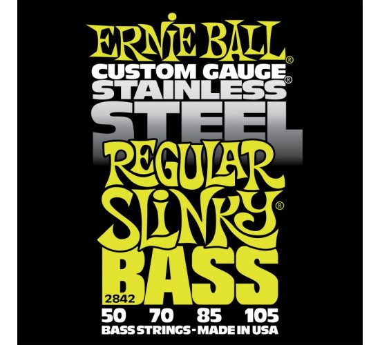 Ernie Ball 2842 струны для бас-гитары Stainless Steel Bass Regular Slinky (50-70-85-105)