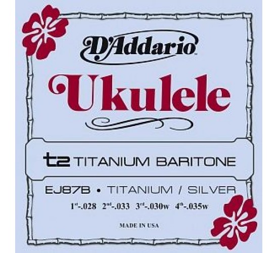 D'Addario EJ87B Titanium Комплект струн для укулеле баритон