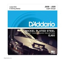 D'Addario EJ60 cтруны для 5-ти струнного банджо