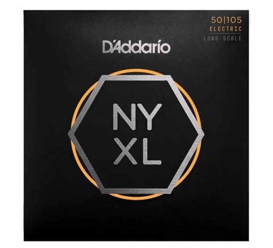 D'Addario NYXL50105 Комплект струн для бас-гитары, Long Scale, Medium, 50-105