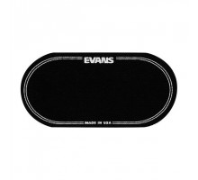 Evans EQPB2 EQ Наклейка на рабочий пластик бас-барабана, овальная, черная, для двойной педали.