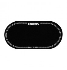 Evans EQPB2 EQ Наклейка на рабочий пластик бас-барабана, овальная, черная, для двойной педали.