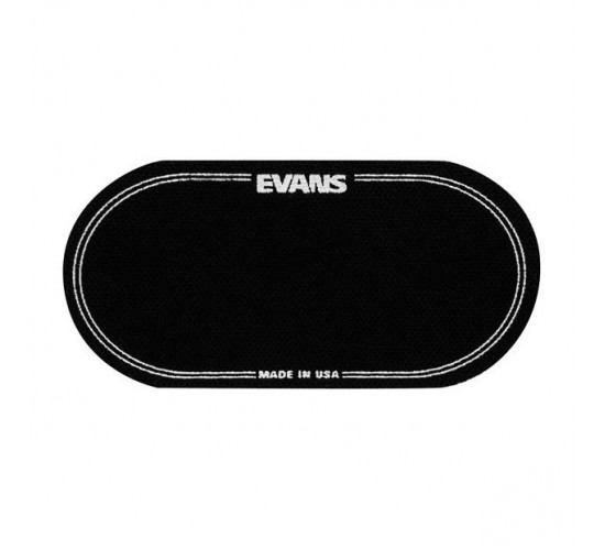 Evans EQPB2 EQ Наклейка на рабочий пластик бас-барабана, овальная, черная, для двойной педали.