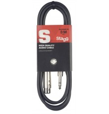 Stagg SAC3PSXF DL профессиональный микрофонный шнур XLR (F) -стерео джек 1/4 ",серия DELUXE, 3 метра
