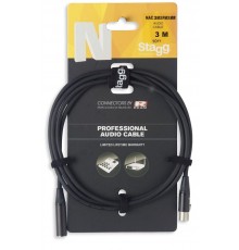Stagg NAC3MXFMXMR аудио кабель мини XLR - мини XLR, 3 м, черный