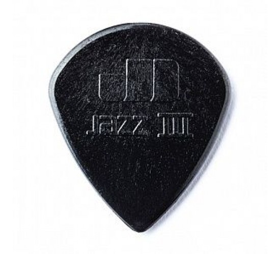Dunlop Jazz III Медиатор, острый кончик, нейлон, черный
